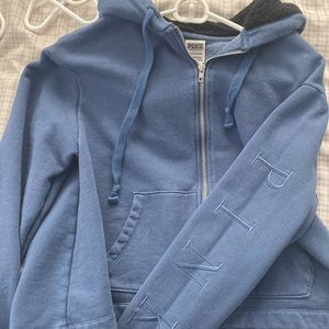 Cropped zip up hoodie